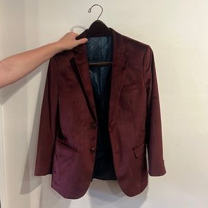 Isaac Mizrahi red suede boys blazer size 18